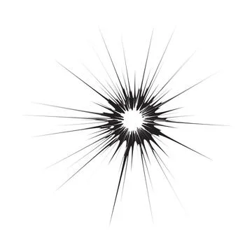 Explode Flash, Cartoon Explosion, Star Burst Isolated on White Background Stock Illustration