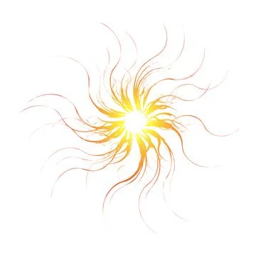 Explode Flash, Cartoon Explosion, Star Burst Isolated on White Background Stock Illustration