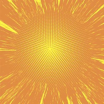 Explode Flash, Cartoon Explosion, Star Burst Isolated on Yellow Background Stock Illustration