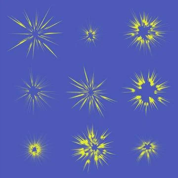 Explode Flash, Cartoon Explosion, Star Burst Explode Flash, Cartoon Explos... Stock Photos