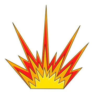 Explode flash icon, cartoon style 스톡 일러스트