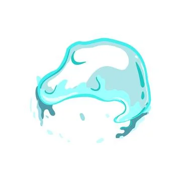 Explode soap bubble explosion cartoon vector illustration Stock Illustration