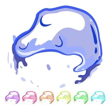 Explode soap bubble explosion cartoon vector graphic Stock Illustration