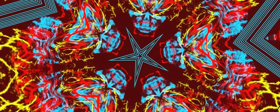 Explode Spread Smooth Concept Symmetric Pattern Ornamental Decorative Kaleido Stock Illustration