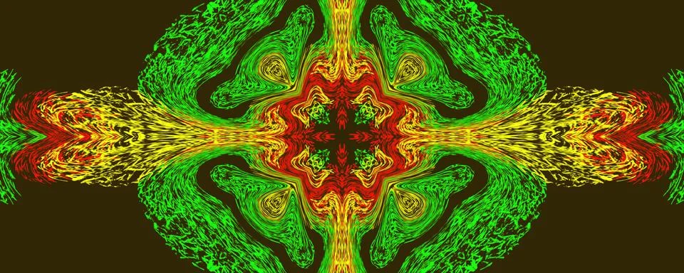 Explode Spread Smooth Concept Symmetric Pattern Ornamental Decorative Kaleido Illustrazione stock