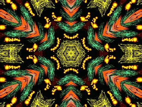 Explode Spread Smooth Concept Symmetric Pattern Ornamental Decorative Kaleido Illustrazione stock