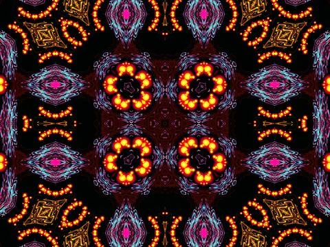 Explode Spread Smooth Concept Symmetric Pattern Ornamental Decorative Kaleido Stock Illustration