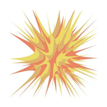 Explode vector illustration. Cartoon bang element. Comic book explosion. Stock Illustration