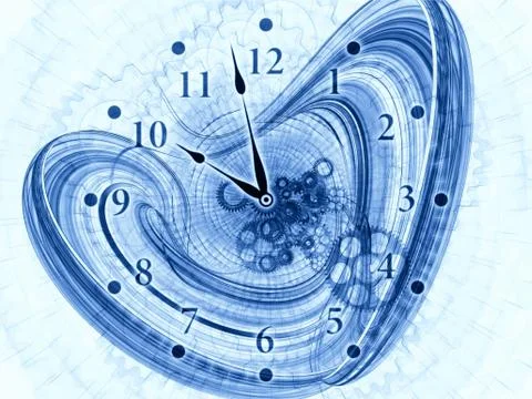 Exploded clock Stockillustratie