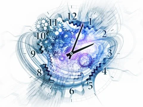 Exploded clock Stockillustratie