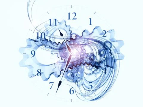 Exploded clock Stockillustratie