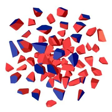 Exploded cube. Vector illustration. Stock Illustration