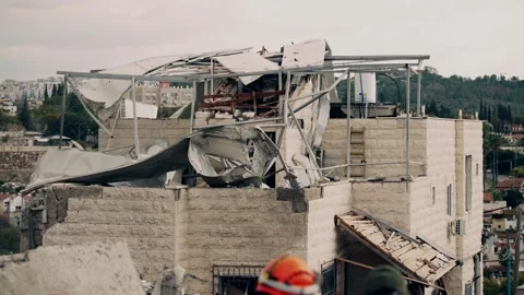 An exploded house Stock Footage 331729146