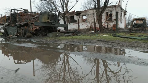 Exploded vehicles of the russian occupants in Ukraine Видео 200786836