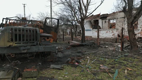 Exploded vehicles of the russian occupants in Ukraine Видео 200787078
