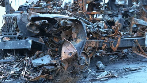 Exploded vehicles of the russian occupants in Ukraine Vidéo 200921400