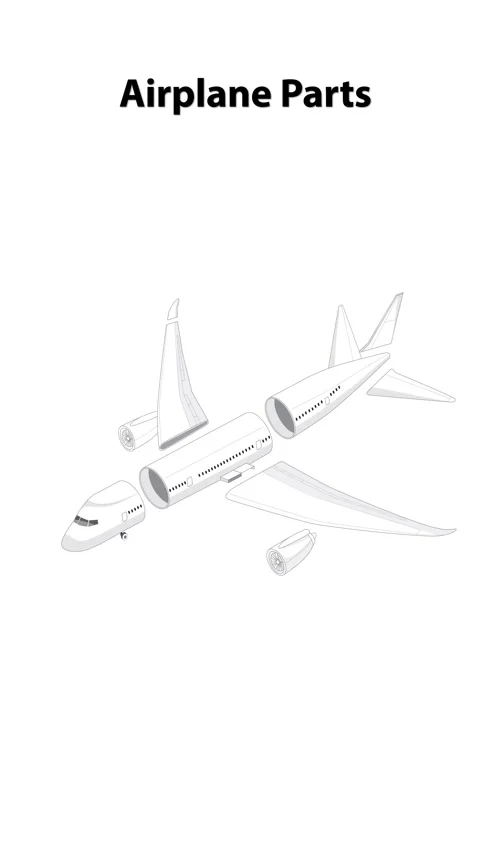 Exploded View Animation of Airplane Components Stock Footage 305294845