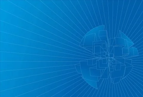 Exploding abstract background Stock Illustration