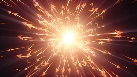 Exploding Arrows Tunnel Background Stock Footage 314098786