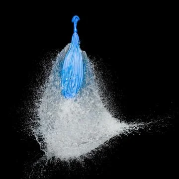 Exploding balloon 스톡 사진