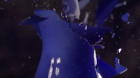 Exploding Blue Vase Slow Motion 스톡 동영상 82868455