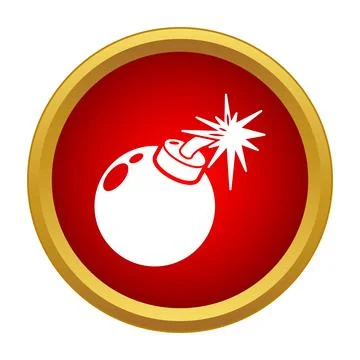 Exploding bomb danger icon showing threat concept 库存插图