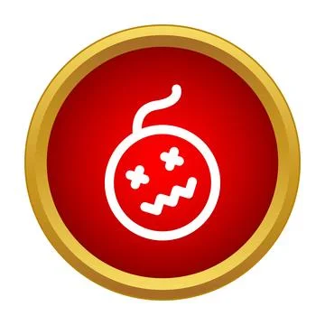 Exploding bomb icon showing danger and alert 库存插图