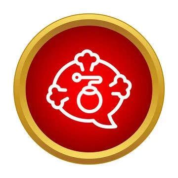 Exploding bomb speech bubble icon showing anger Stockillustratie