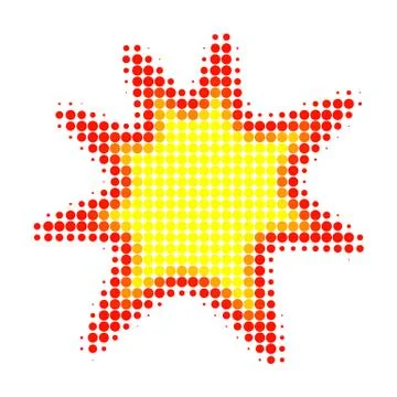 Exploding Boom Halftone Dotted Icon イラスト素材