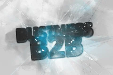Exploding Business B2B logo 스톡 일러스트