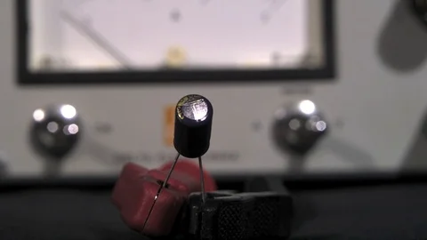 Exploding Capacitor. Ultra slow motion hispeed  5000fps Video stock 92989517