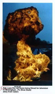 Exploding Car In Birmingham; Stunt In Birmingham For Tv Film On Dangerous Ground Stock Photos