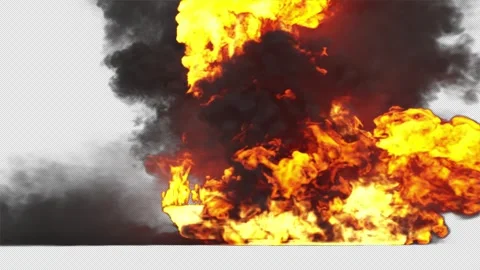 Exploding car on transparent background Stock Footage 305975210