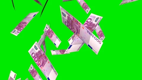 Exploding Cash Money - 500 Euro Bills - V - Bottom Blast Transition - 4K 스톡 동영상 320979591