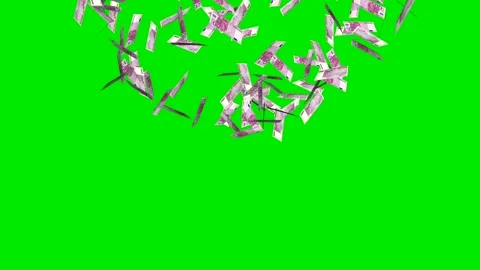 Exploding Cash Money - 500 Euro Bills - IV - Top Blast Transition - 4K Stock Footage 320979592