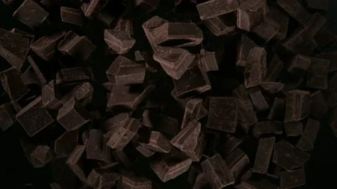 Exploding Chocolate Chunks Stock Footage 175308813