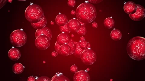 Exploding Christmas balls background for a joyous Christmas and New Year's celeb Stock Footage 256423128