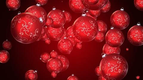 Exploding Christmas balls background for a joyous Christmas and New Year's celeb イラスト素材