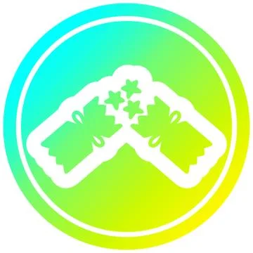 Exploding christmas cracker in cold gradient spectrum 스톡 일러스트