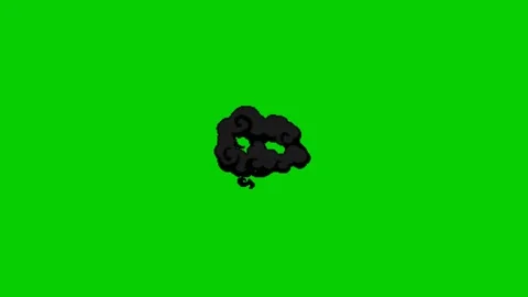 Exploding Cloud Animation Green Screen Effect Stock-Footage 340537415
