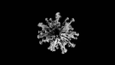 Exploding cloud of smoke on a black background HD 動画素材 136187036