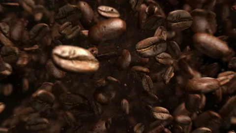 Exploding coffee beans in 4K 库存影片 89518447
