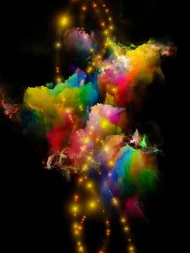 Exploding Color Space Illustrazione stock