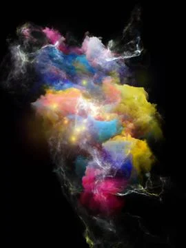 Exploding Color Space Illustrazione stock