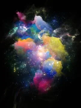 Exploding Color Space 스톡 일러스트