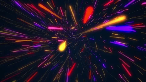 Exploding Colorful Data Particles Technology Background Stock Footage 250992590