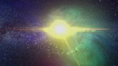 Exploding Colorful Milky Way Galaxy Stock Footage 98837004