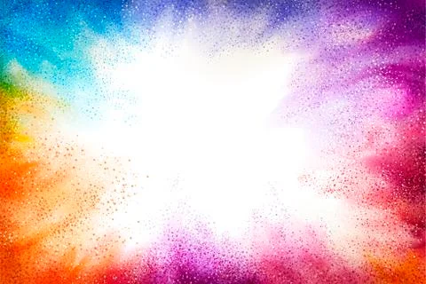 Exploding colorful powder effect Stock Illustration