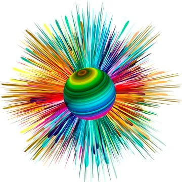 Exploding Colors. Stock Illustration