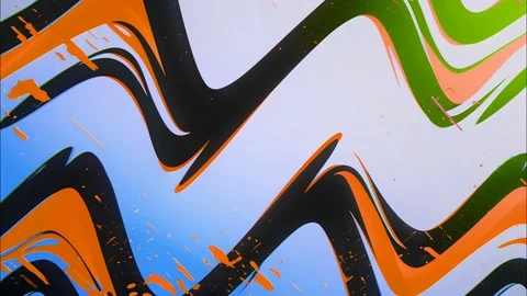 Exploding Comic Wavy Pattern Glitchy Animated Zap Loop Stock Footage 315166107